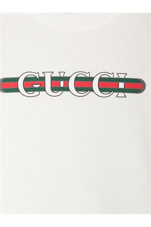 felpa in cotone bianco GUCCI KIDS | 629430XJGPJ9214